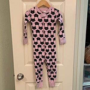 Pink Cat Print Kids One Piece Pajamas Hanna Andersson
